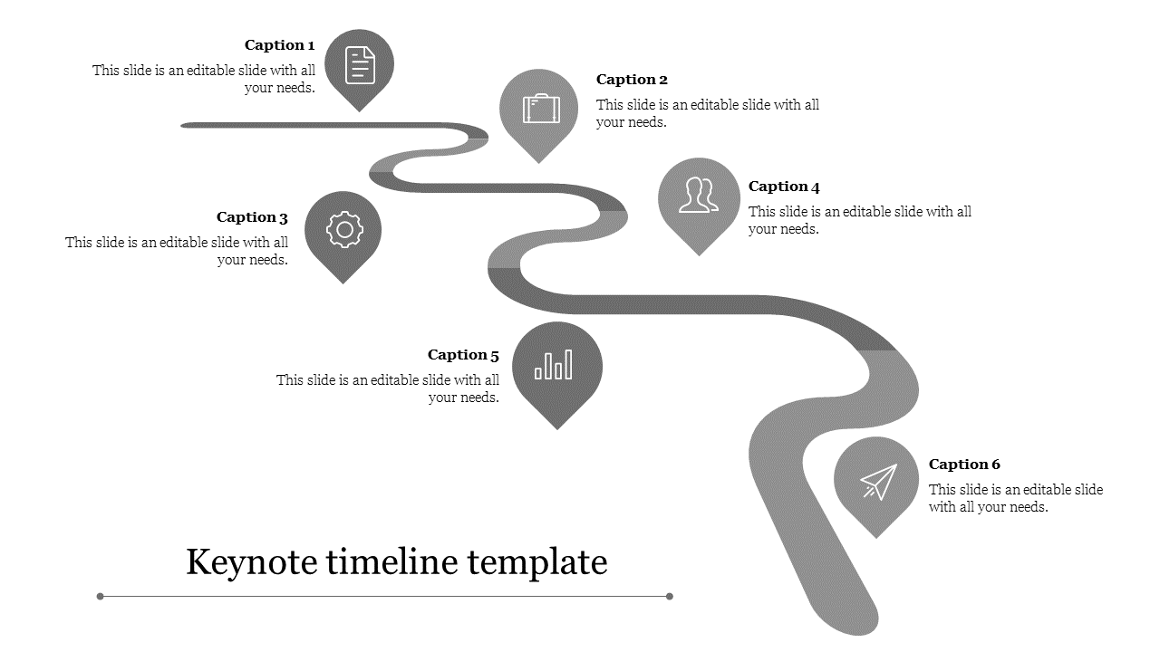 powerpoint design ideas timeline-Gray